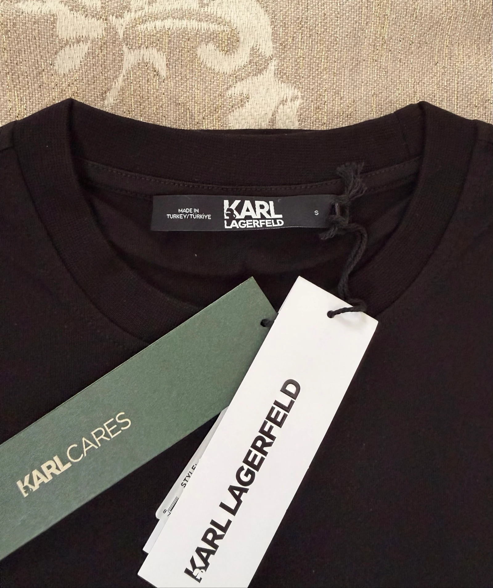 Karl Lagerfeld authentic 100% organic cotton T-Shirt size S black – photo 4